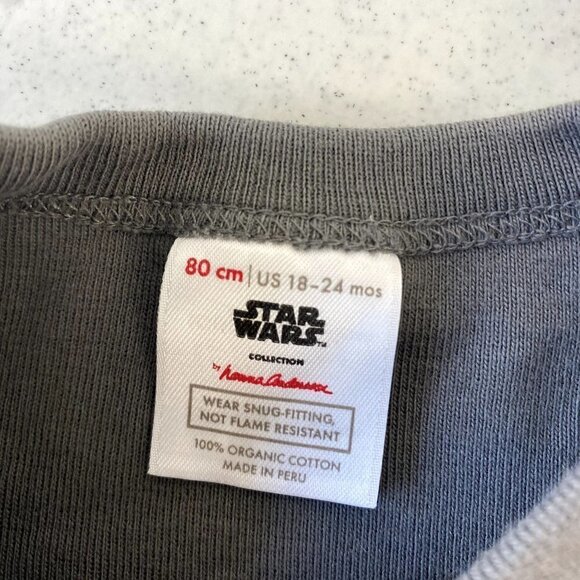 Hanna Andersson Star Wars Christmas Long John Pajamas 18-24M - Picture 2 of 10